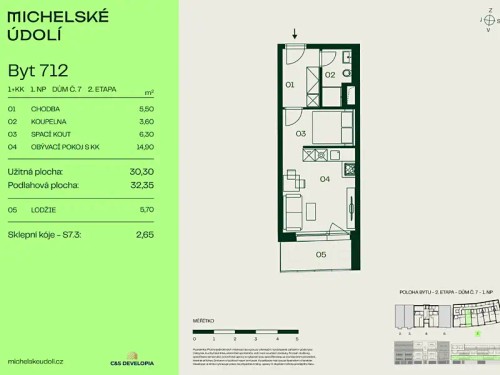 Prodej bytu 1+kk 32 m²