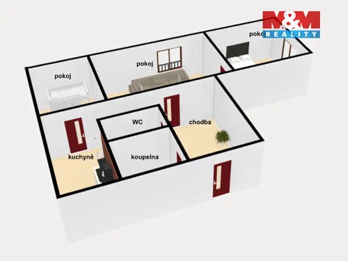 Prodej bytu 3+1 59 m²