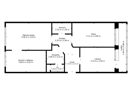 Prodaný byt 3+1 76 m²