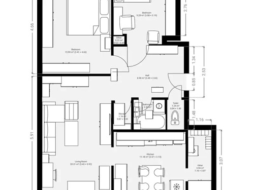 Prodej bytu 3+1 78 m²