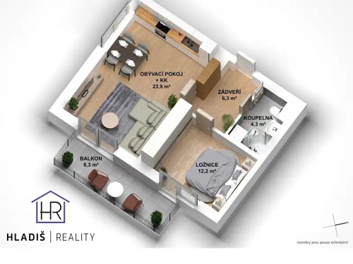 Prodej bytu 2+kk 46 m²
