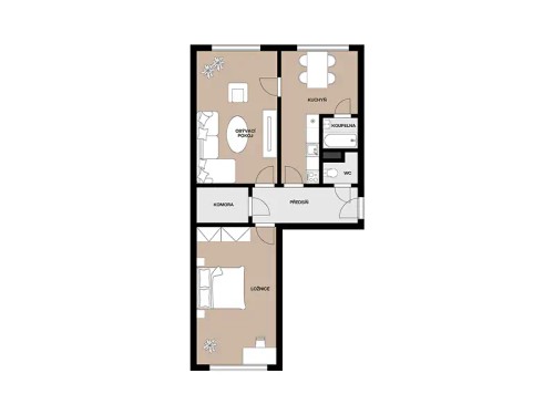 Prodaný  byt 2+1 69 m²