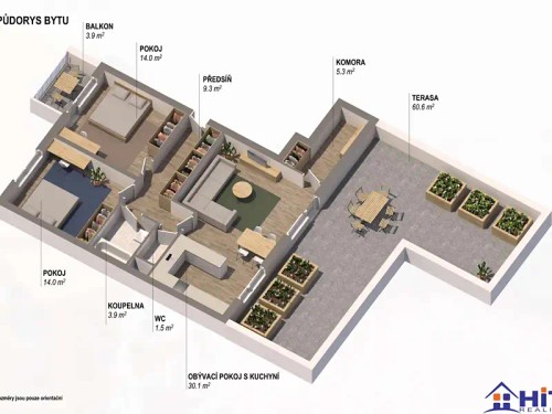 Prodej bytu 3+kk 83 m²