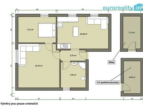 Prodej bytu 2+1 65 m²