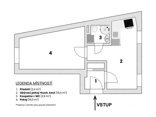 Prodej bytu 2+kk 42 m²