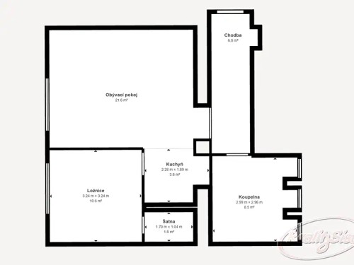 Prodaný  byt 2+kk 51 m²