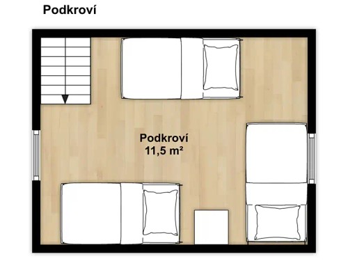 Prodej chaty 55 m², pozemek 406 m²