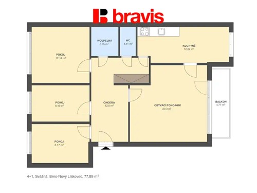 Prodaný byt 4+1 80 m²