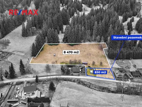 Prodej stavebního pozemku 8470 m²