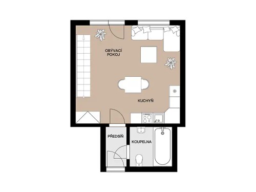 Prodaný byt 2+kk 51 m²