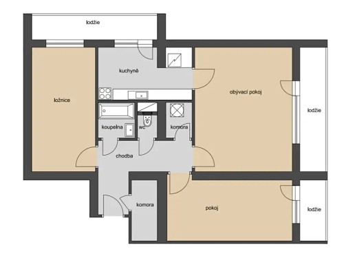 Prodaný byt 3+1 83 m²