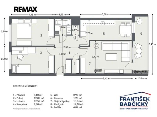 Prodej bytu 3+1 69 m²