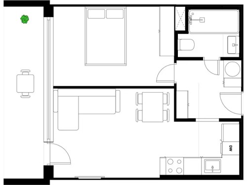 Prodaný byt 2+kk 44 m²