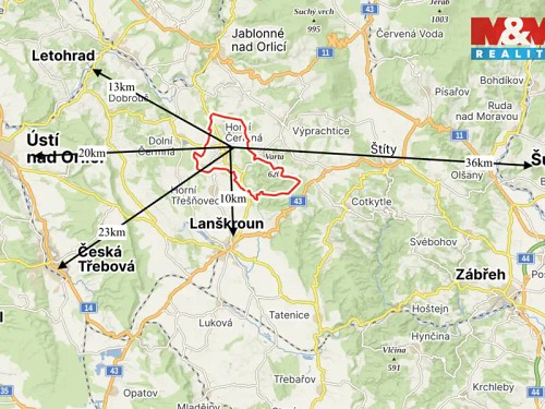 Prodej stavebního pozemku 1686 m²