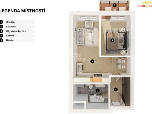 Prodej bytu 2+kk 41 m²