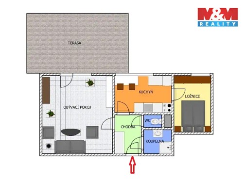 Prodaný byt 2+1 49 m²
