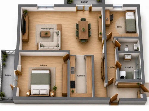 Prodej bytu 3+kk 68 m²