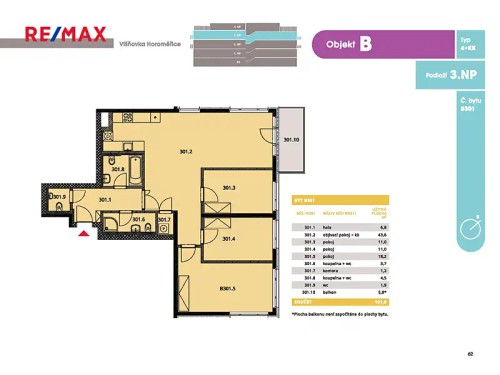 Prodaný byt 4+kk 107 m²