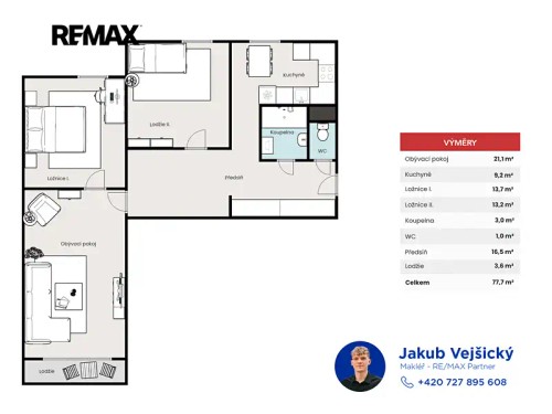 Prodej bytu 3+1 78 m²