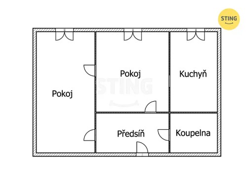 Prodej bytu 2+1 43 m²