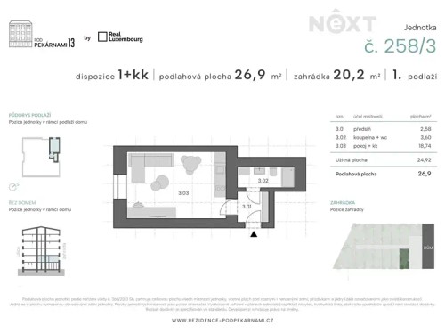 Prodej bytu 1+kk 27 m²