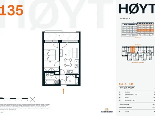 Prodej bytu 2+kk 40 m²