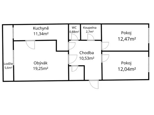 Prodej bytu 3+1 75 m²