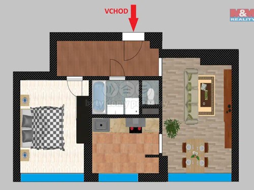 Prodaný  byt 2+1 48 m²