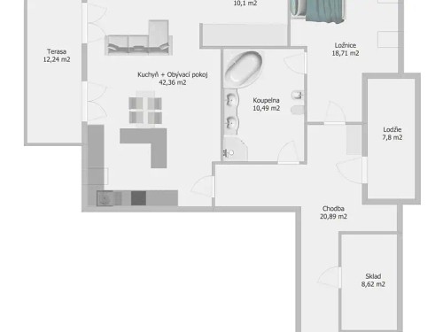 Prodej bytu 2+kk 127 m²