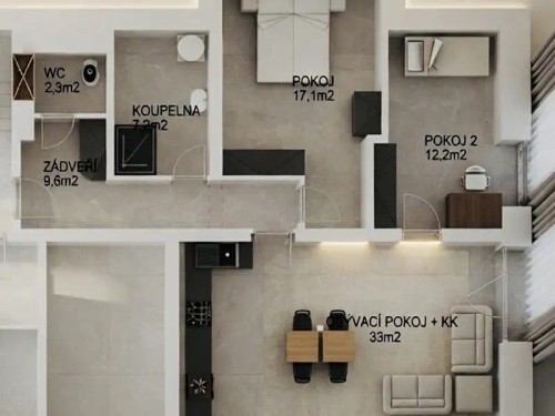Prodej bytu 3+kk 82 m²