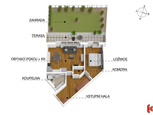 Prodej bytu 2+kk 57 m²