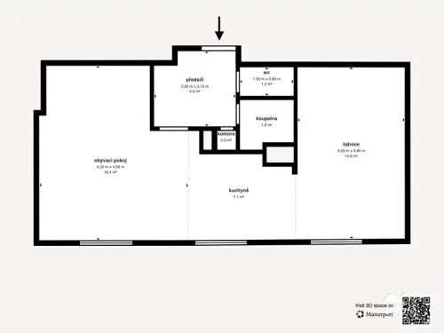Prodej bytu 2+1 54 m²