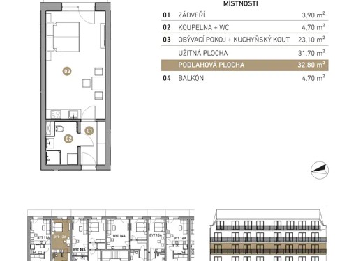 Prodej bytu 1+kk 32 m²