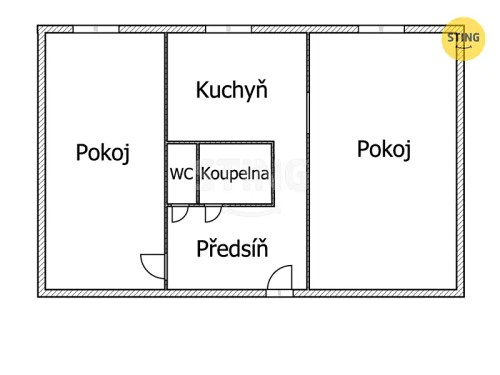 Prodej bytu 2+1 50 m²