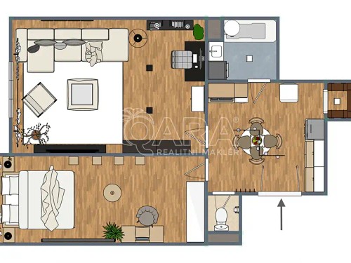 Prodaný  byt 2+1 57 m²
