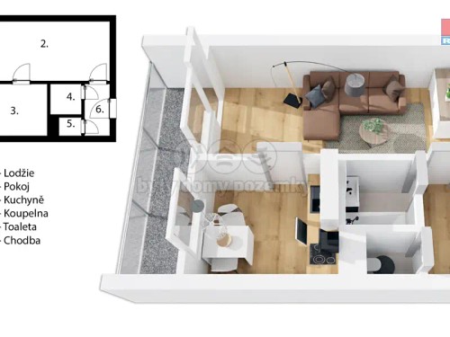 Prodaný  byt 1+1 35 m²