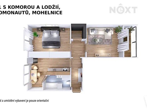 Prodej bytu 2+1 56 m²