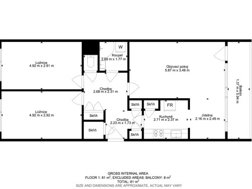 Prodej bytu 3+1 74 m²