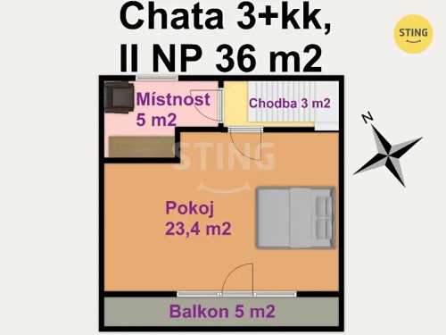 Prodej chaty 81 m², pozemek 166 m²