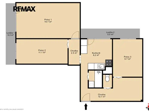 Prodej bytu 3+1 70 m²