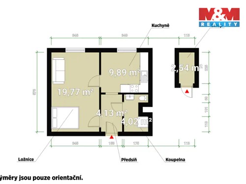 Prodaný byt 1+1 38 m²