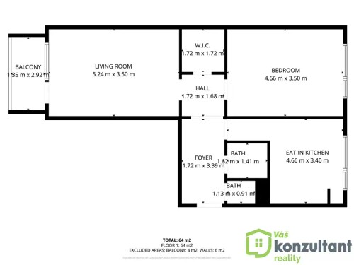 Prodaný  byt 2+1 65 m²