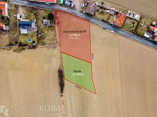Prodej stavebního pozemku 3708 m²