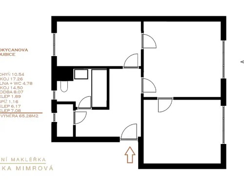 Prodaný  byt 2+1 59 m²