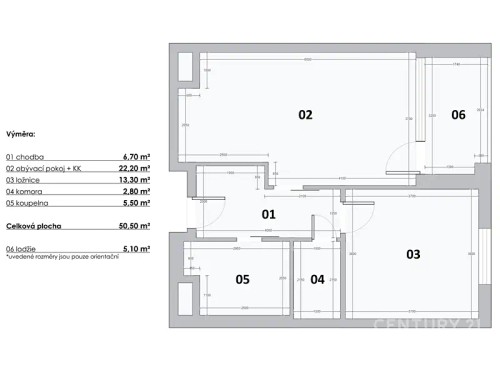 Prodej bytu 2+kk 52 m²