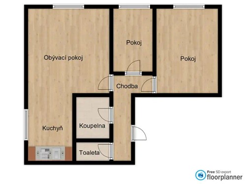 Prodaný  byt 3+kk 62 m²