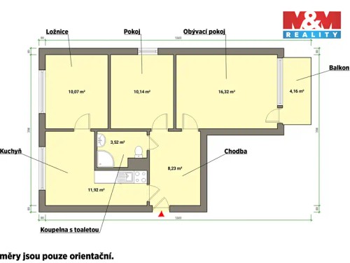 Prodaný byt 3+1 59 m²