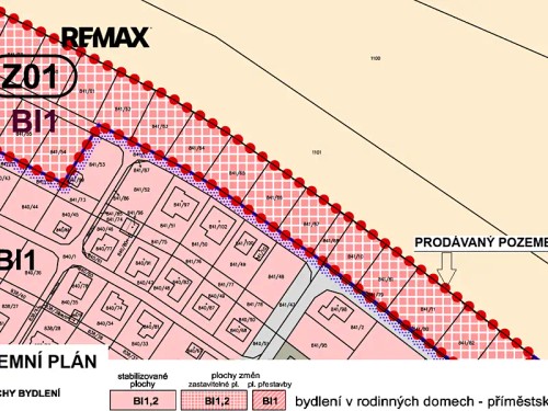 Prodej stavebního pozemku 961 m²