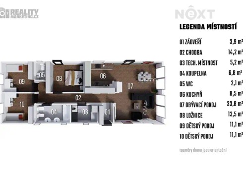 Prodej domu 110 m², pozemek 758 m²