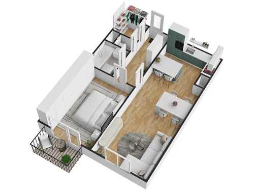 Prodej bytu 2+kk 56 m²